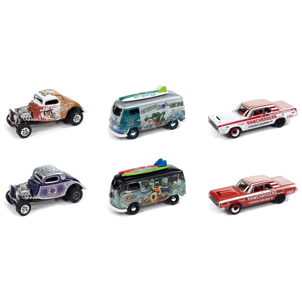 Johnny Lightning Collector's Tin 2023 Set of 6 Cars Release 3 Limited Edition 1/64 Diecast Model Cars by Johnny Lightning-Johnny Lightning-ModelCars.com