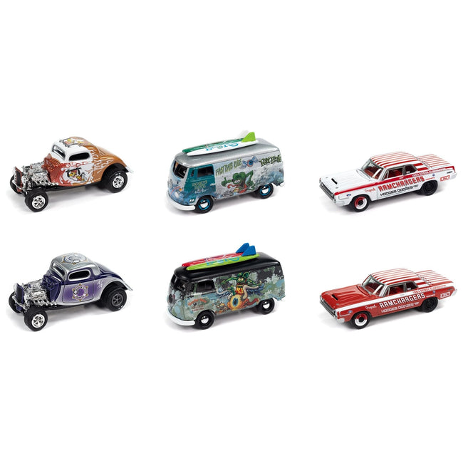Johnny Lightning Collector's Tin 2023 Set of 6 Cars Release 3 Limited Edition 1/64 Diecast Model Cars by Johnny Lightning-Johnny Lightning-ModelCars.com