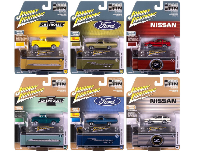 Johnny Lightning Collector's Tin 2025 Set of 6 Cars Release 3 Limited Edition 1/64 Diecast Model Cars by Johnny Lightning-Johnny Lightning-ModelCars.com