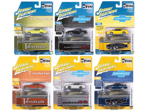 Johnny Lightning Collector's Tin 2026 Set of 6 Cars Release 1 Limited Edition 1/64 Diecast Model Cars by Johnny Lightning