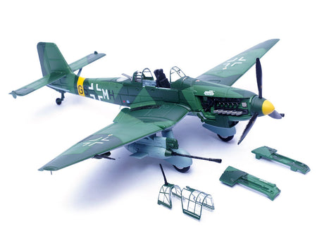 Junkers Ju 87G1 Stuka Bomber Aircraft "10.(Pz)/SG 2 Immelmann GS+MH Dubno Ukraine" (1944) German Luftwaffe "Wing" Series 1/72 Diecast Model by Panzerkampf-Panzerkampf-ModelCars.com