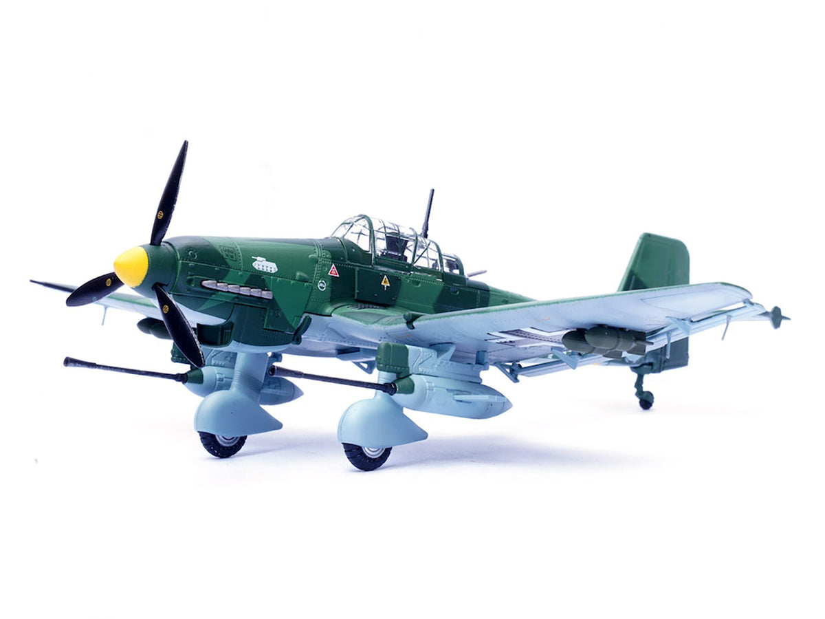 Junkers Ju 87G1 Stuka Bomber Aircraft "10.(Pz)/SG 2 Immelmann GS+MH Dubno Ukraine" (1944) German Luftwaffe "Wing" Series 1/72 Diecast Model by Panzerkampf-Panzerkampf-ModelCars.com