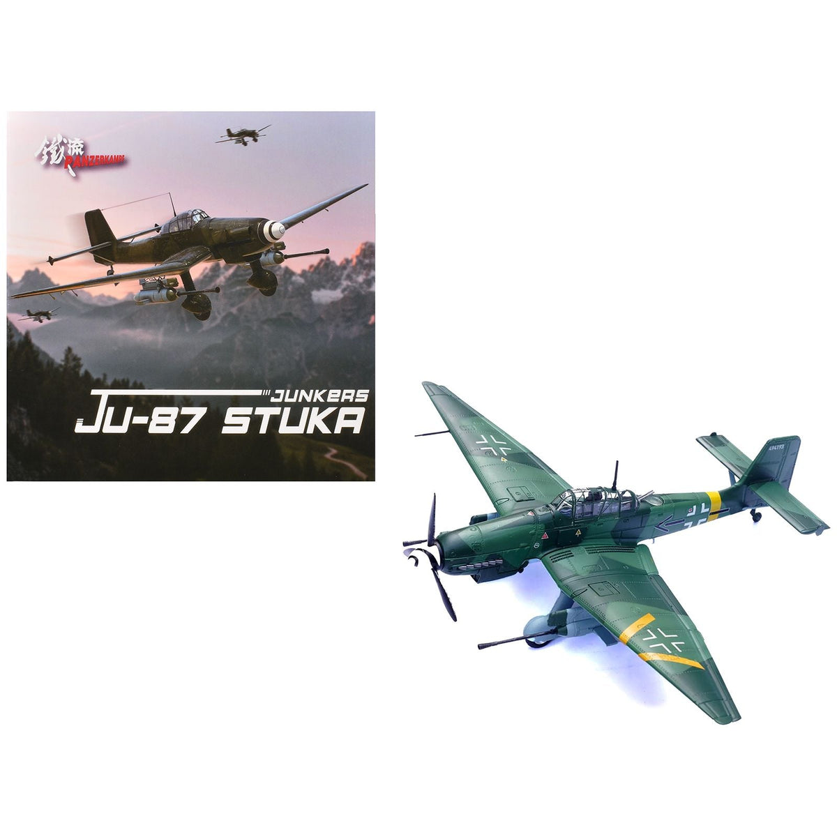 Junkers Ju 87G2 Stuka Bomber Aircraft "10.(Pz)/SG 2 Immelmann Oberst Hans-Ulrich Rudel Slovakia" (1944) German Luftwaffe "Wing" Series 1/72 Diecast Model by Panzerkampf-Panzerkampf-ModelCars.com