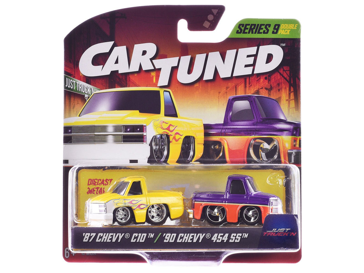 "Just Truck'n" Double Pack Series 9 Set of 4 Cars Diecast Model Cars by CarTuned-Car Tuned-ModelCars.com