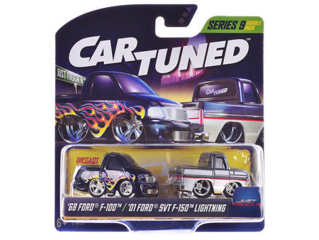 "Just Truck'n" Double Pack Series 9 Set of 4 Cars Diecast Model Cars by CarTuned-Car Tuned-ModelCars.com