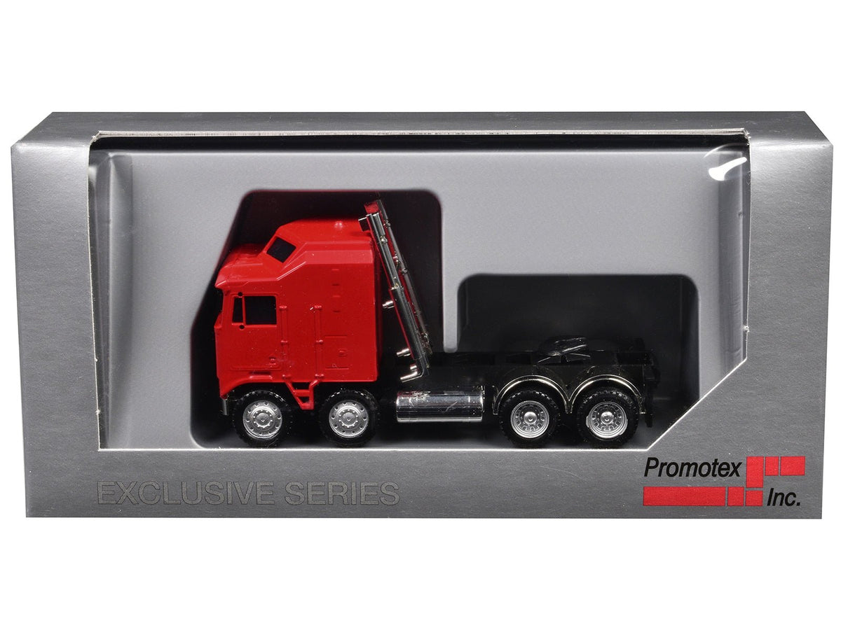 K100 5 Bar Grill Twin Steer Truck Tractor Red 1/87 (HO) Plastic Model Car by Promotex-Promotex-ModelCars.com