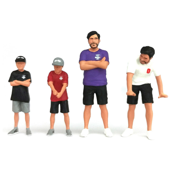 "Kaido and Sons V2" 4 Piece Diecast Figure Set "Kaido House" Special for 1/64 Scale Models by Mini GT - Mini GT - ModelCars.com