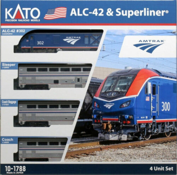 N AMTRAK ALC-42 & 4/CAR       