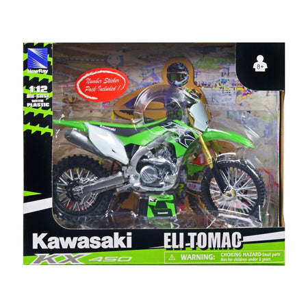 Kawasaki KX 450 1 Eli Tomac Green 1/12 Diecast Motorcycle Model by New Ray - New Ray - ModelCars.com
