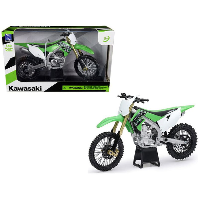 Kawasaki KX 450F Green 1/12 Diecast Motorcycle Model by New Ray-New Ray-ModelCars.com