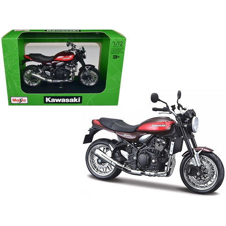 Kawasaki Z900RS Brown with Orange Stripes with Stand 1/12 Diecast Motorcycle Model by Maisto - Maisto - ModelCars.com