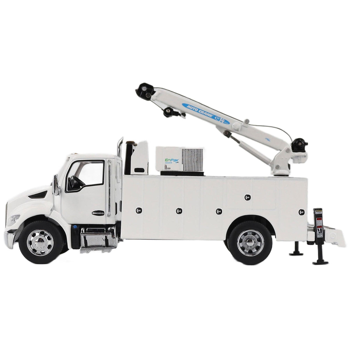 Kenworth T380 Auto-Crane Titan 85-Body HC14-Crane Work Truck with Miller EnPak White "Transport Series" 1/50 Diecast Model by Diecast Masters-Diecast Masters-ModelCars.com