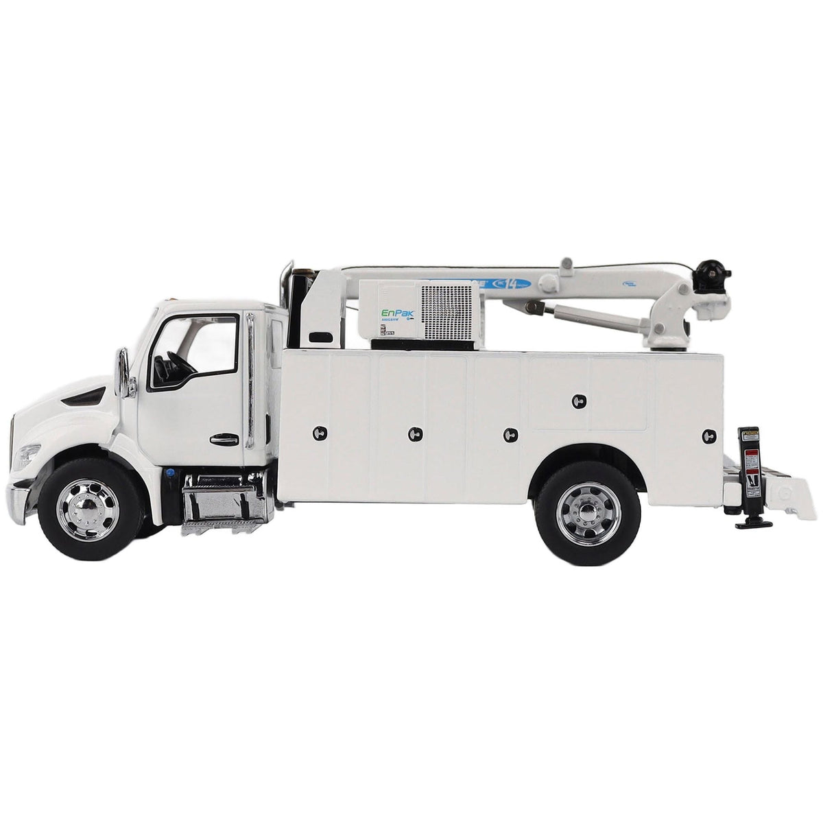 Kenworth T380 Auto-Crane Titan 85-Body HC14-Crane Work Truck with Miller EnPak White "Transport Series" 1/50 Diecast Model by Diecast Masters-Diecast Masters-ModelCars.com