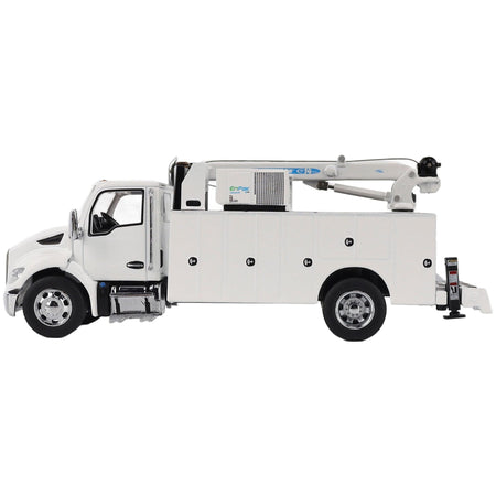 Kenworth T380 Auto-Crane Titan 85-Body HC14-Crane Work Truck with Miller EnPak White "Transport Series" 1/50 Diecast Model by Diecast Masters-Diecast Masters-ModelCars.com