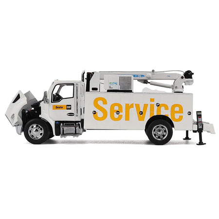 Kenworth T380 Auto-Crane Titan 85 Truck with Miller EnPak White "Transport Series" 1/50 Diecast Model by Diecast Masters-Diecast Masters-ModelCars.com