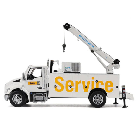 Kenworth T380 Auto-Crane Titan 85 Truck with Miller EnPak White "Transport Series" 1/50 Diecast Model by Diecast Masters-Diecast Masters-ModelCars.com