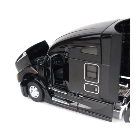 Kenworth T680 76" High Roof Sleeper Cab Truck Tractor Black "Transport Series" 1/50 Diecast Model by Diecast Masters-Diecast Masters-ModelCars.com