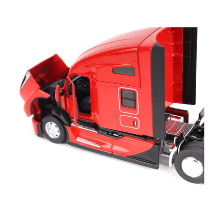 Kenworth T680 76" High Roof Sleeper Cab Truck Tractor Viper Red "Transport Series" 1/50 Diecast Model by Diecast Masters-Diecast Masters-ModelCars.com