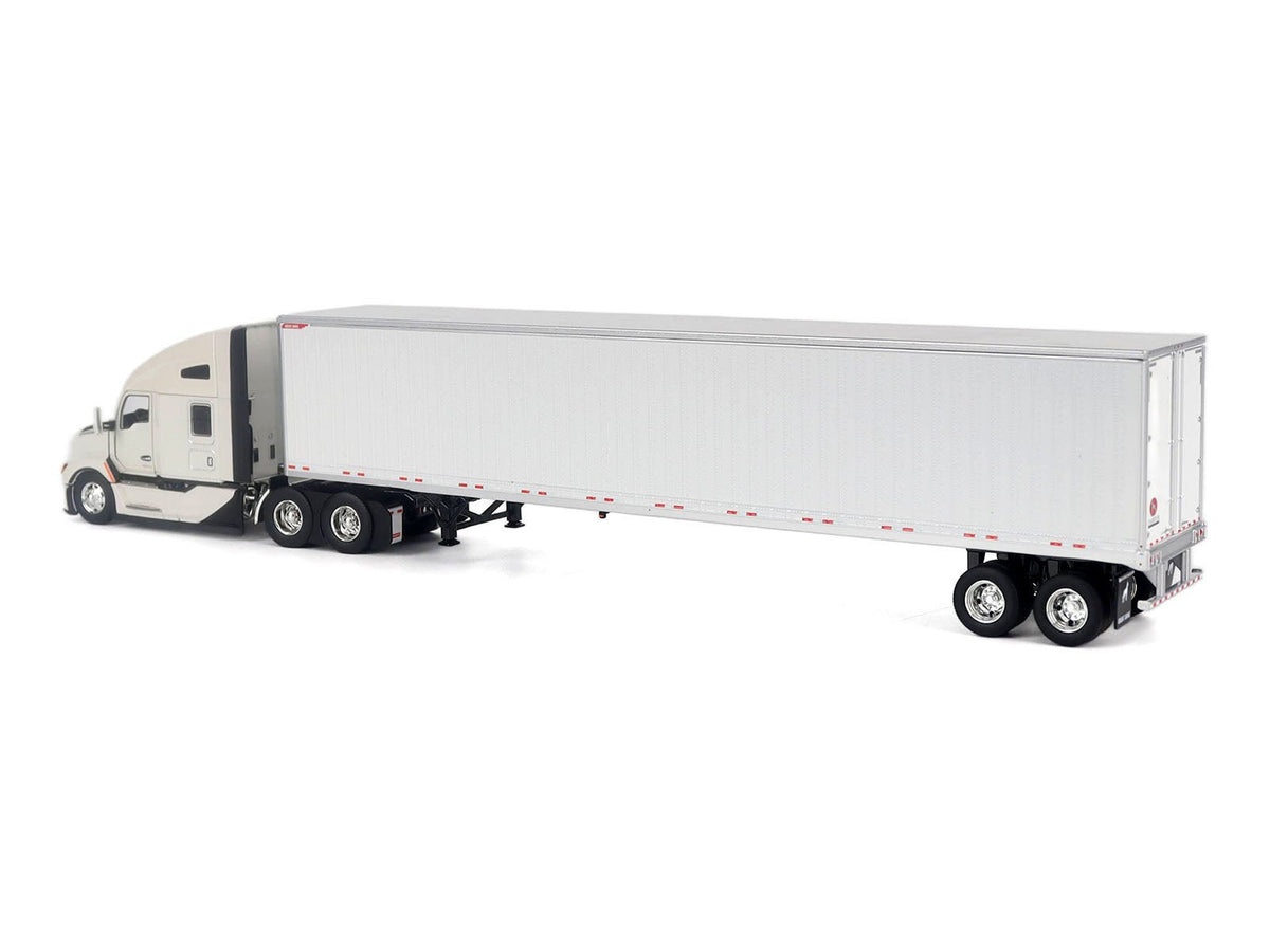 Kenworth T680 Next-Gen 76" High-Roof Sleeper Tandem Tractor White with Great Dane Champion 53ft Dry Cargo Trailer "Transport Series" 1/50 Diecast Model by Diecast Masters-Diecast Masters-ModelCars.com