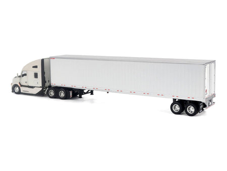Kenworth T680 Next-Gen 76" High-Roof Sleeper Tandem Tractor White with Great Dane Champion 53ft Dry Cargo Trailer "Transport Series" 1/50 Diecast Model by Diecast Masters-Diecast Masters-ModelCars.com