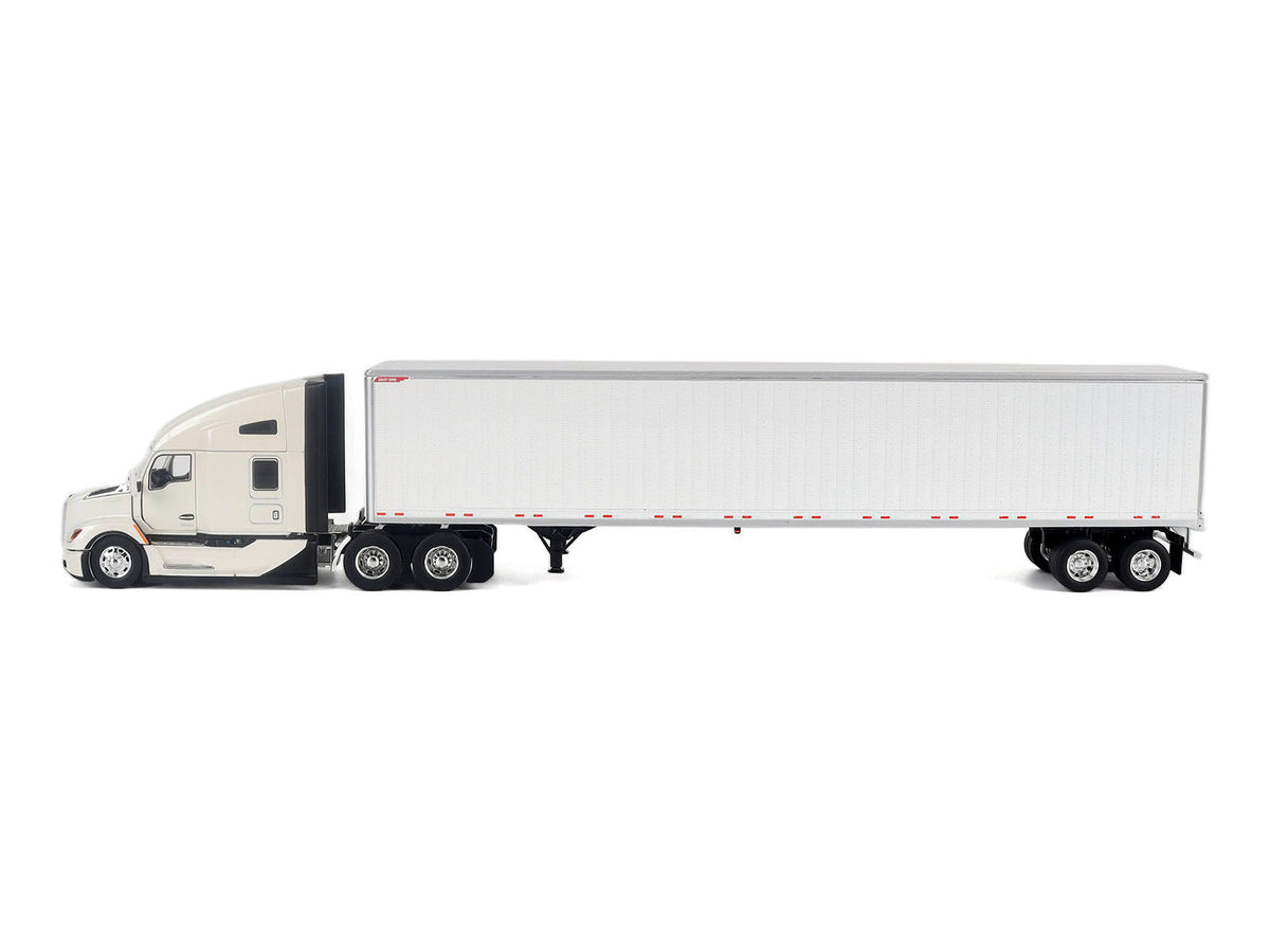 Kenworth T680 Next-Gen 76" High-Roof Sleeper Tandem Tractor White with Great Dane Champion 53ft Dry Cargo Trailer "Transport Series" 1/50 Diecast Model by Diecast Masters-Diecast Masters-ModelCars.com