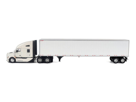 Kenworth T680 Next-Gen 76" High-Roof Sleeper Tandem Tractor White with Great Dane Champion 53ft Dry Cargo Trailer "Transport Series" 1/50 Diecast Model by Diecast Masters-Diecast Masters-ModelCars.com