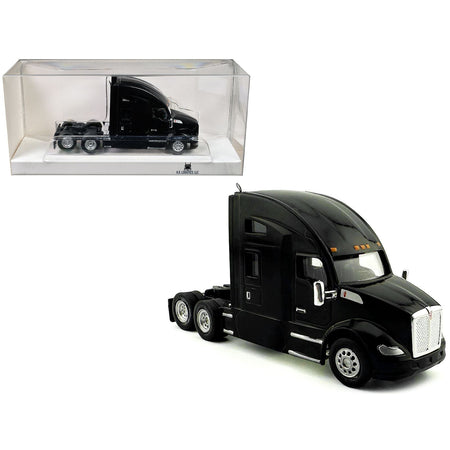 Kenworth T680 Sleeper Cab Black 1/87 (HO) Plastic Model Car by HO Logistics-HO Logistics Replicas-ModelCars.com