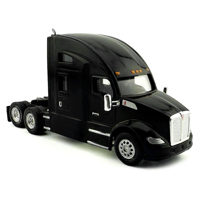 Kenworth T680 Sleeper Cab Black 1/87 (HO) Plastic Model Car by HO Logistics-HO Logistics Replicas-ModelCars.com