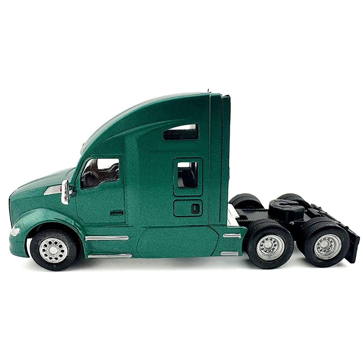 Kenworth T680 Sleeper Cab Green Metallic 1/87 (HO) Plastic Model Car by HO Logistics-HO Logistics Replicas-ModelCars.com