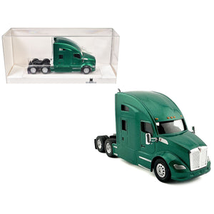 Kenworth T680 Sleeper Cab Green Metallic 1/87 (HO) Plastic Model Car by HO Logistics