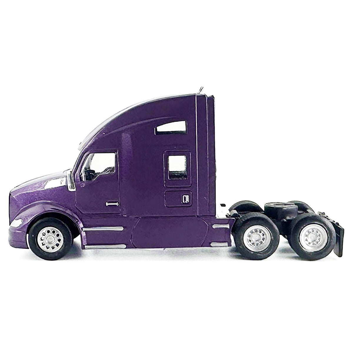 Kenworth T680 Sleeper Cab Purple Metallic 1/87 (HO) Plastic Model Car by HO Logistics-HO Logistics Replicas-ModelCars.com