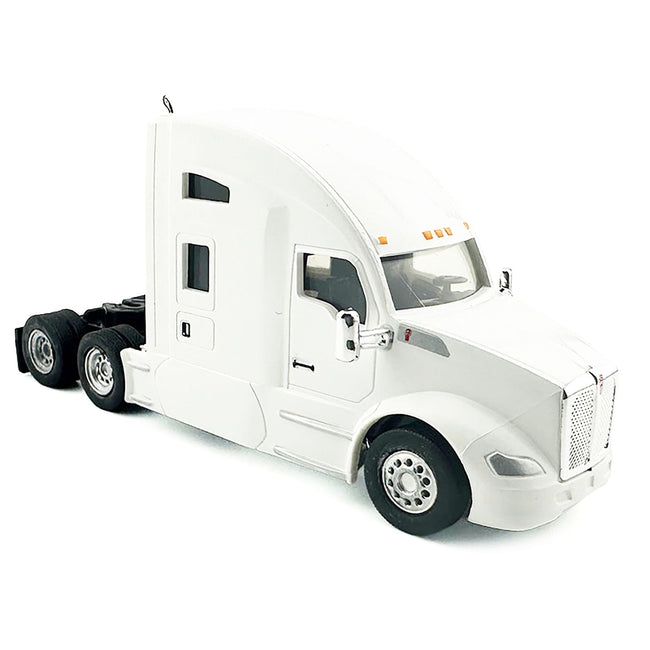 Kenworth T680 Sleeper Cab White 1/87 (HO) Plastic Model Car by HO Logistics-HO Logistics Replicas-ModelCars.com