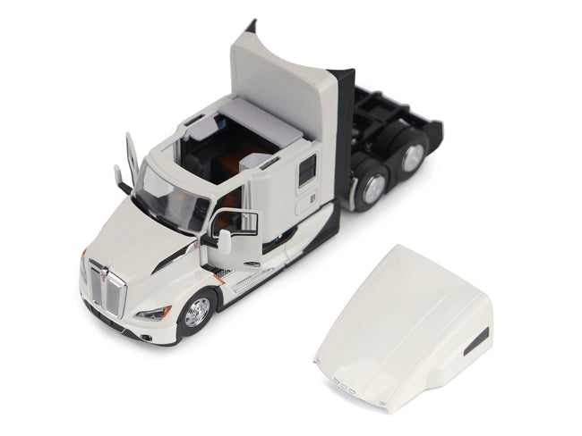 Kenworth T680 Truck Tractor Pearl White "Transport Series" 1/50 Diecast Model by Diecast Masters-Diecast Masters-ModelCars.com