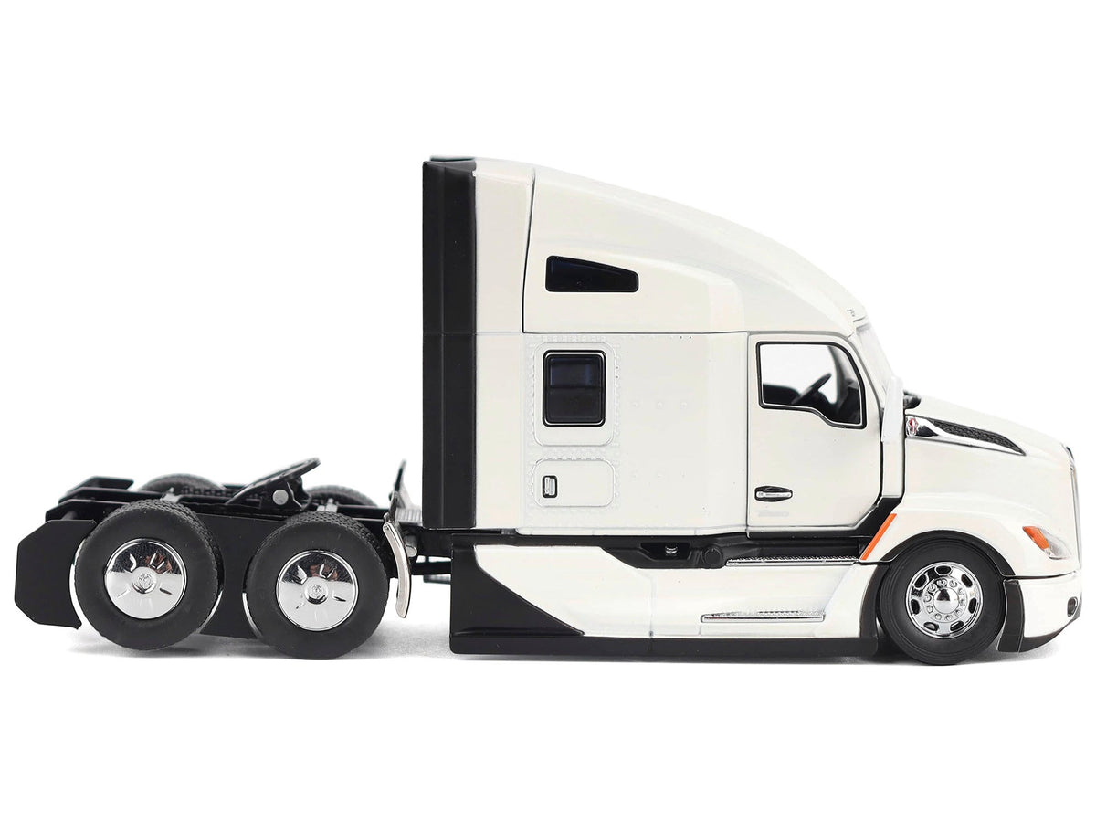 Kenworth T680 Truck Tractor Pearl White "Transport Series" 1/50 Diecast Model by Diecast Masters-Diecast Masters-ModelCars.com