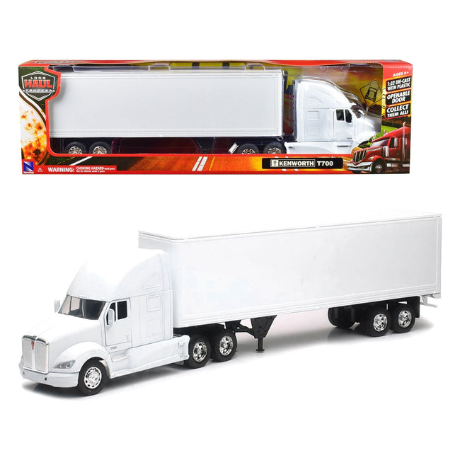 Kenworth T700 Truck with Dry Goods Trailer White "Long Haul Truckers" Series 1/32 Diecast Model by New Ray - New Ray - ModelCars.com
