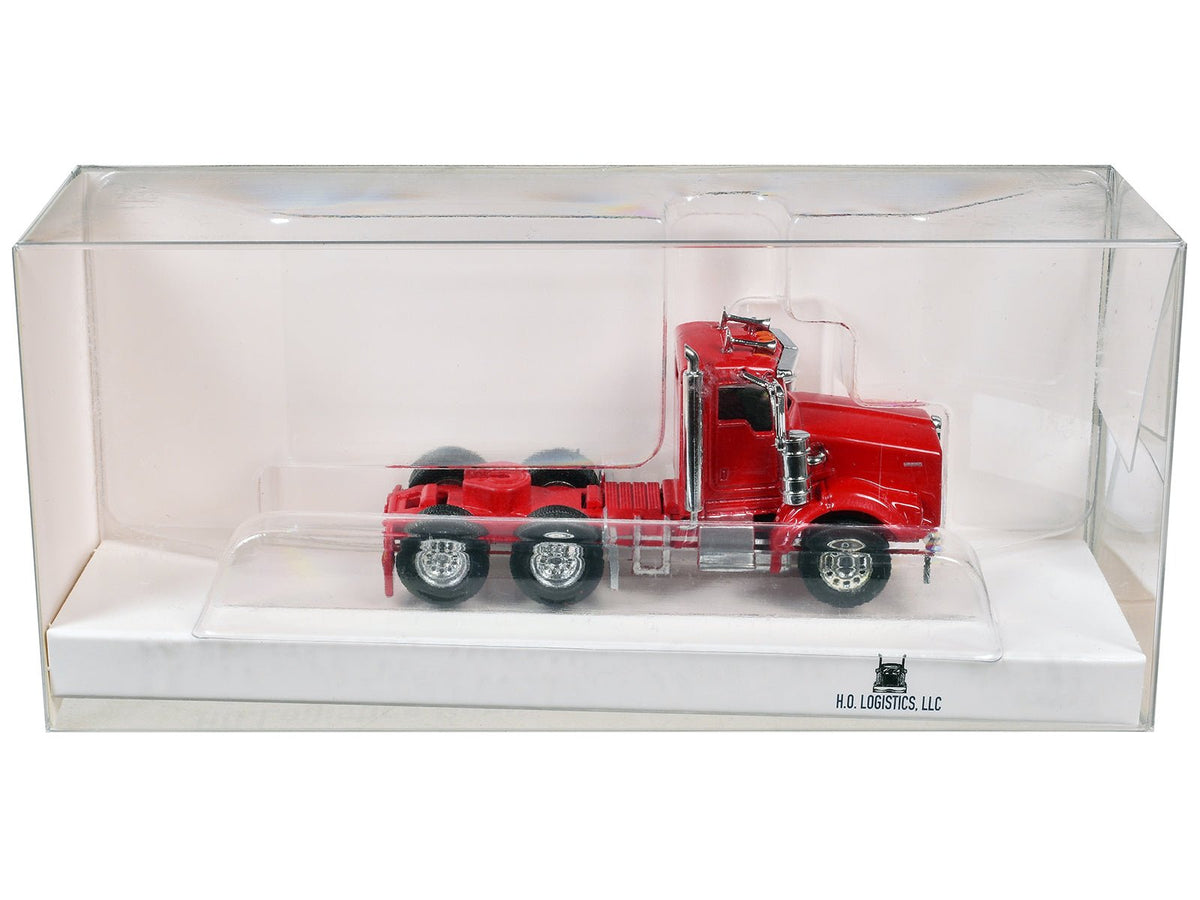 Kenworth T800 Day Cab Red 1/87 (HO) Scale Plastic Model Car by HO Logistics-HO Logistics Replicas-ModelCars.com