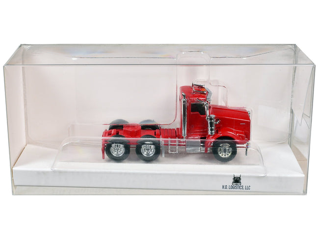 Kenworth T800 Day Cab Red 1/87 (HO) Scale Plastic Model Car by HO Logistics-HO Logistics Replicas-ModelCars.com