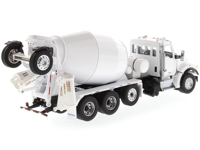Kenworth T880 SFFA with McNeilus Bridgemaster Concrete Mixer White "Transport Series" 1/50 Diecast Model by Diecast Masters-Diecast Masters-ModelCars.com