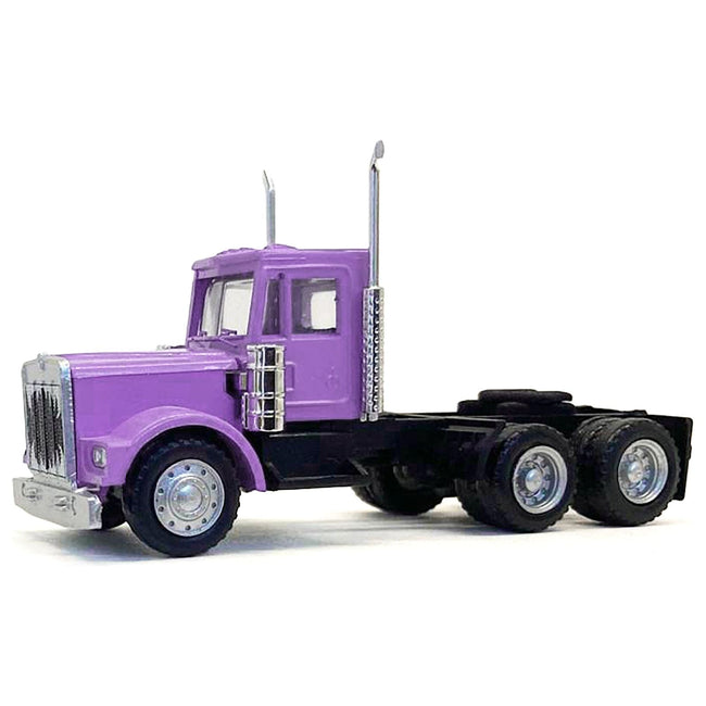 Kenworth W900 Short Day Cab Purple 1/87 (HO) Plastic Model Car by Promotex-Promotex-ModelCars.com