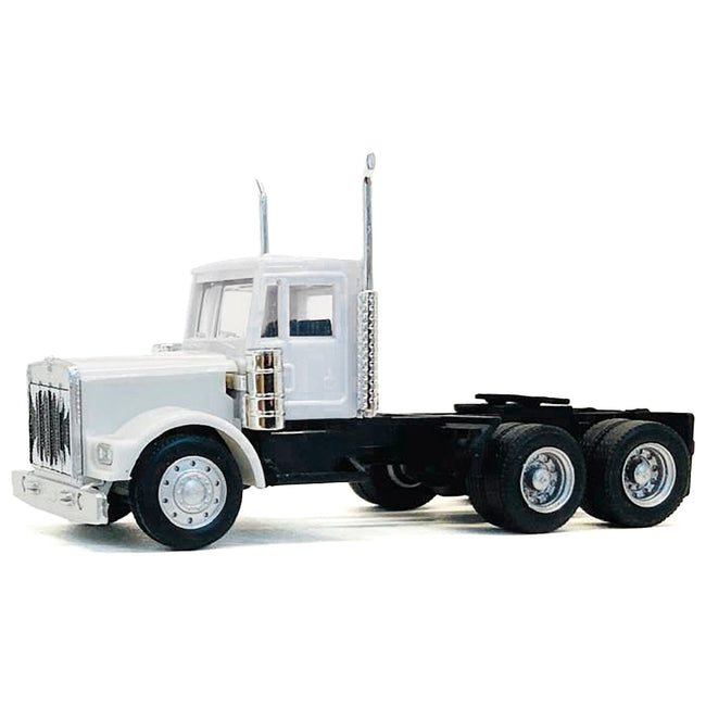 Kenworth W900 Short Day Cab White 1/87 (HO) Plastic Model Car by Promotex-Promotex-ModelCars.com