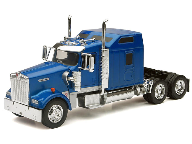 Kenworth W900 Truck Tractor Blue Metallic 1/32 Diecast Model by New Ray-New Ray-ModelCars.com