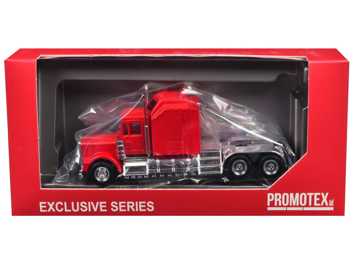 Kenworth W900 with Extra Large Sleeper Red 1/87 (HO) Plastic Model Car by Promotex-Promotex-ModelCars.com