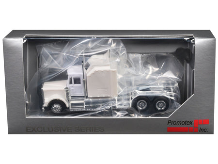 Kenworth W900 with Extra Large Sleeper White 1/87 (HO) Plastic Model Car by Promotex-Promotex-ModelCars.com