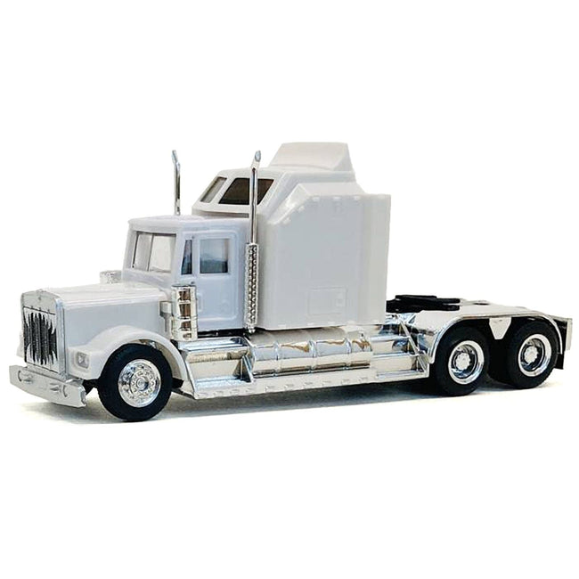 Kenworth W900 with Extra Large Sleeper White 1/87 (HO) Plastic Model Car by Promotex-Promotex-ModelCars.com