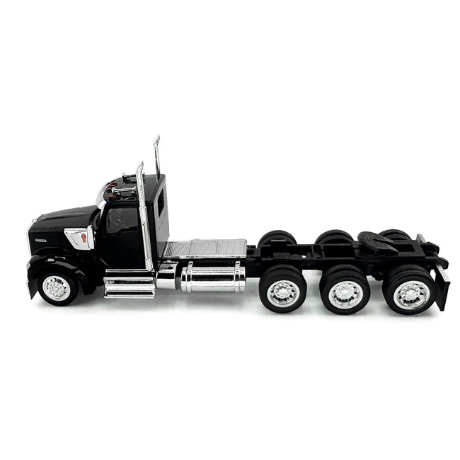 Kenworth W990 3-Axel Day Cab Black 1/87 (HO) Plastic Model Car by HO Logistics-HO Logistics Replicas-ModelCars.com