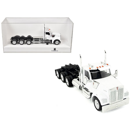 Kenworth W990 3-Axel Day Cab White 1/87 (HO) Plastic Model Car by HO Logistics-HO Logistics Replicas-ModelCars.com