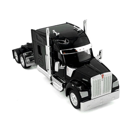 Kenworth W990 with Stand Up Sleeper Cab Black 1/87 (HO) Plastic Model Car by HO Logistics-HO Logistics Replicas-ModelCars.com