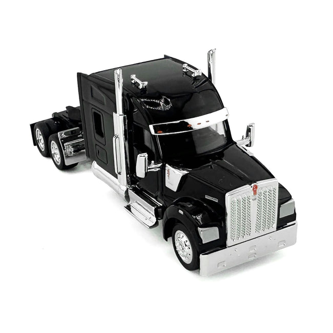 Kenworth W990 with Stand Up Sleeper Cab Black 1/87 (HO) Plastic Model Car by HO Logistics-HO Logistics Replicas-ModelCars.com