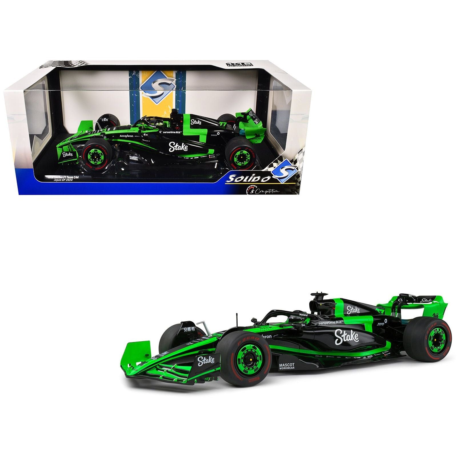 Kick Sauber C44 77 Valtteri Bottas "Kick Sauber F1 Team" Formula One F1 "Japan GP" (2024) "Competition" Series 1/18 Diecast Model Car by Solido - Solido - ModelCars.com