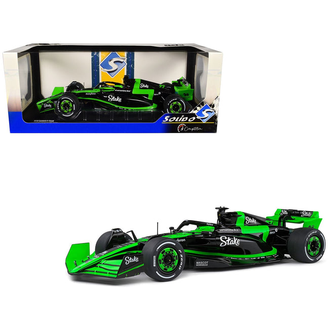 Kick Sauber C44 #77 Valtteri Bottas "Stake F1 Team Kick Sauber" Formula One F1 World Championship (2024) "Competition" Series 1/18 Diecast Model Car by Solido-Solido-ModelCars.com